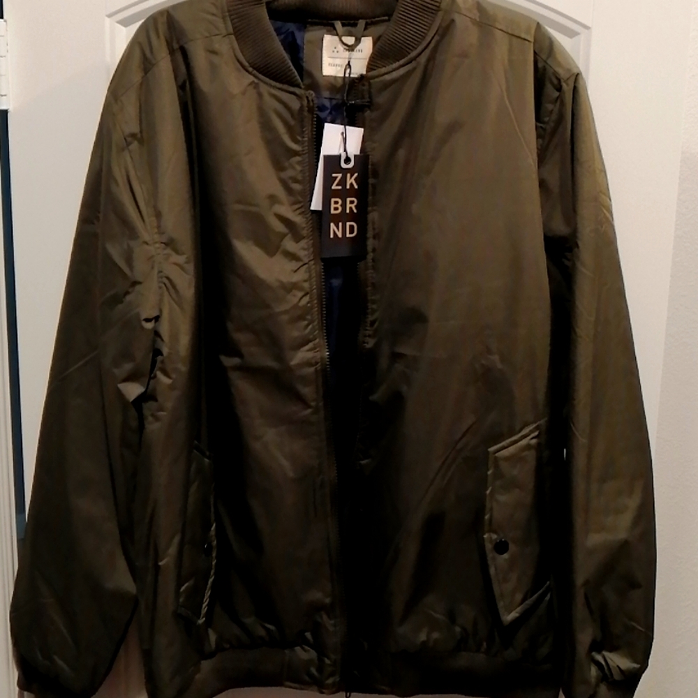 Zakbrand Olive Bomber Jacket NWT XL